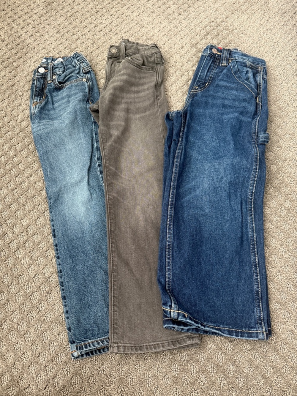 Old Navy Kids Jeans Set - Light Blue, Gray, Dark Blue